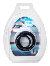 Trinity Silicone Cock Rings Set with Three Sizes in Black COCK RING Set